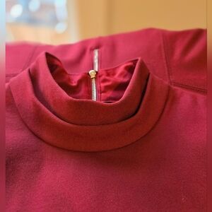 White House Black Market Burgundy Fully Lined Dress